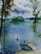 Jezioro Szczytno, 48x36cm, 2016