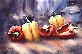 Still life with peppers 